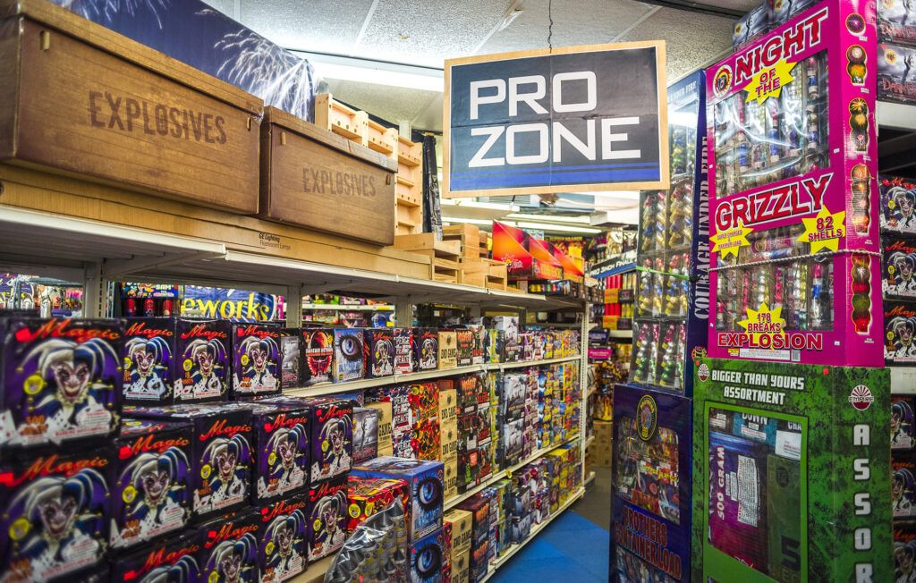 Casey's Fireworks Pro Zone has Mortars and 500g Multi-Shots for Huge Backyard Displays