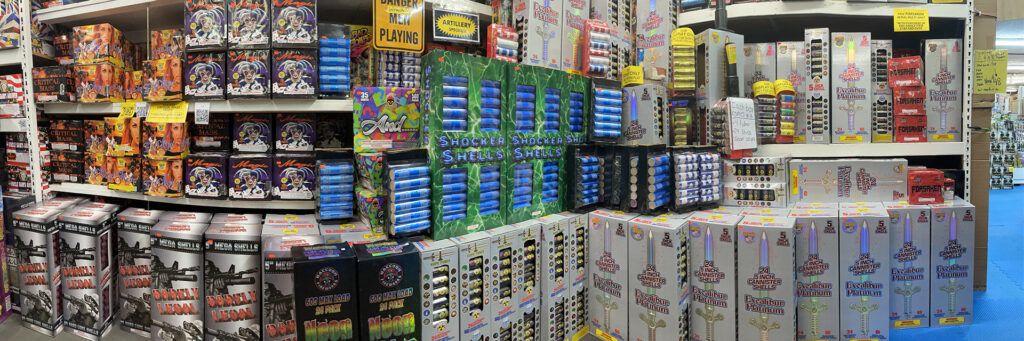 Artillery Shells and Canister Shells make Casey's Fireworks Pro Zone an exciting place to be.