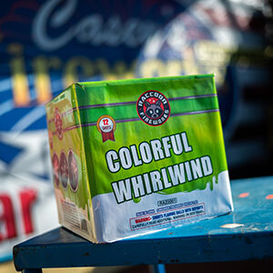 Colorful Whirlwind, a classic 12-shot with brocade effects