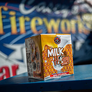 Milk & Honey, a fantastic 200g multi-shot from Raccoon Brand fireworks at Casey's.