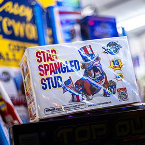 Star Spangled Stud, a new 15 shot red white and blue cake from Casey's