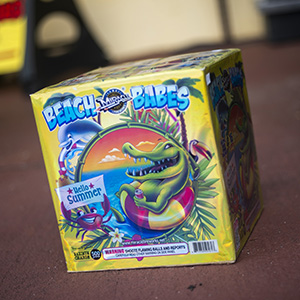 Beach Babes, a 500g shell on the discount at Casey's Fireworks