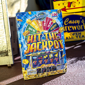 Hit The Jackpot, a giant 220 shot finale from Casey's Fireworks